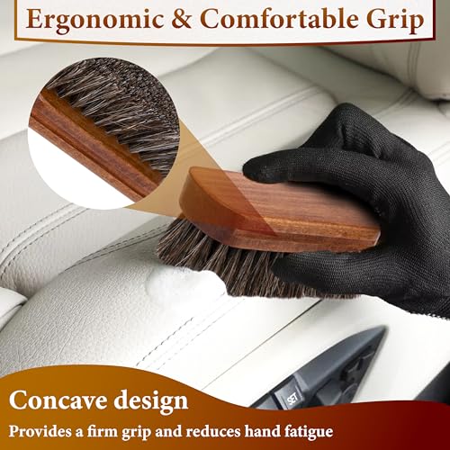 2 PCS Leather Brush Car Detailing (2 Pcs)