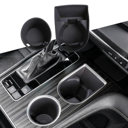 2PCS Upgraded Center Console Cup Holder Inserts for Toyota (Gray)