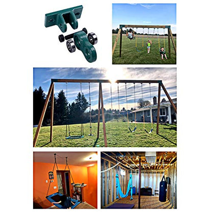 Heavy Duty Bronze Swing Hangers Screws Bolts Included Over 5000 lb Capacity Playground Porch Yoga Seat Trapeze Wooden Sets Indoor Outdoor (2 Pack / 2 Packs Bronze)