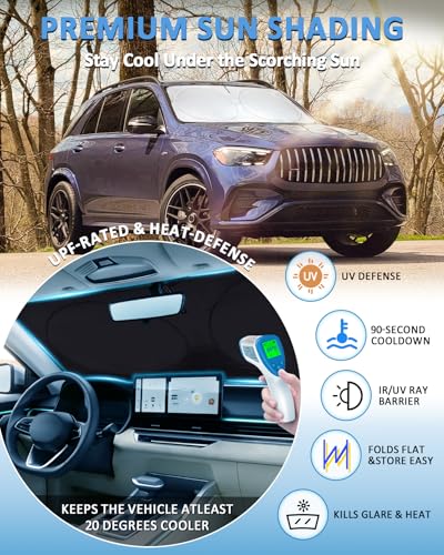 Windshield Sunshade for Mercedes Benz 2016 (for 2016-2022 GLC SUV)