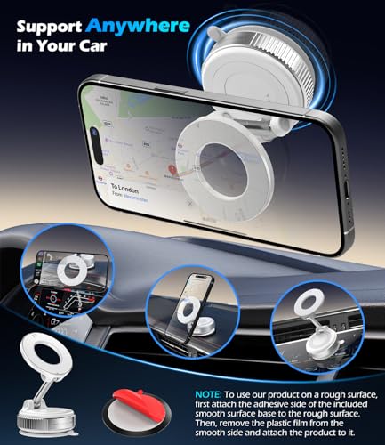 Car Phone Mount for Magsafe (Car Phone Mount-White)