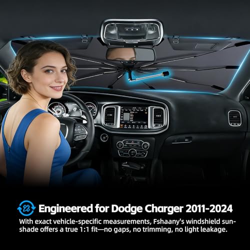 Windshield Sun Shade Umbrella for Dodge Charger 2011 (For Dodge Charger 2011-2024)