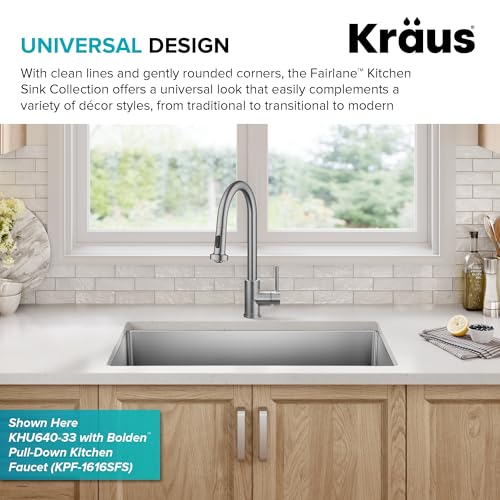 Fairlane 33 inch Undermount Double Bowl 18 (33 Inch / Double Bowl — Undermount)
