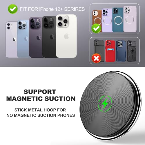 Magnetic Car Vent Wireless Charger Phone Mount for 2015 (Fits F150 2015-2020 with Charging-Magnetic)