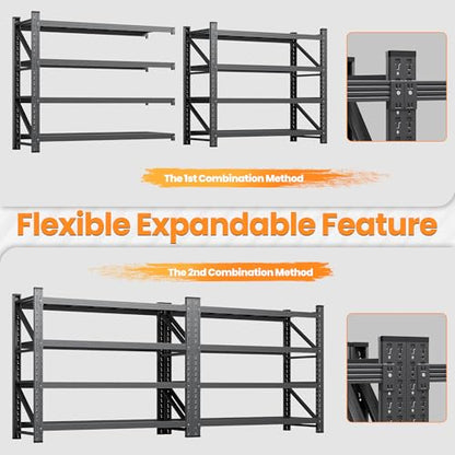 60" W Metal Shelving Heavy Duty