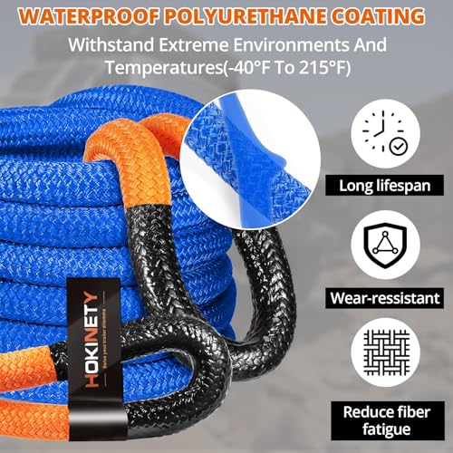 Kinetic Recovery Tow Rope (Blue / 1.26"x30ft)