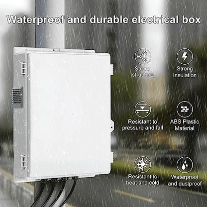 Outdoor Electrical Junction Box with High Power Outlet (16"H x 12"L x 4"W & Outlet)