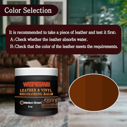 Leather Recoloring Balm (Medium Brown)