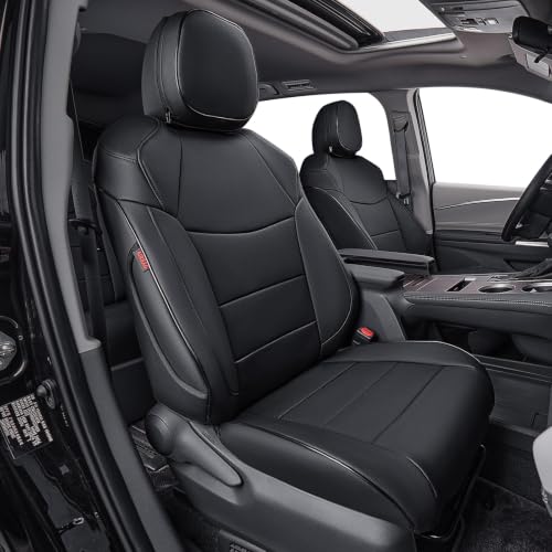 Car Sienna Seat Covers 2021 (Black / 1st &2nd for 2021-2026 7 Seats 2nd W/NO legrest)