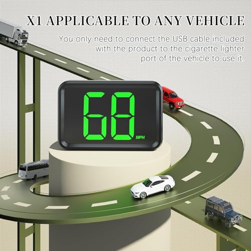 GPS Digital Speed Meter with MPH (X1-green-new)