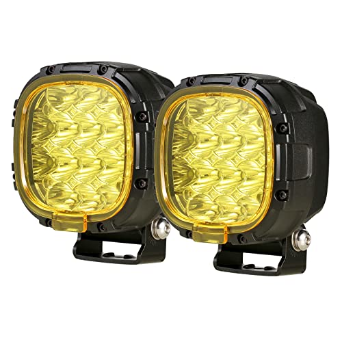 4" Round LED Offroad Lights Driving Offroad Pod Lights Fog Lights (White 6000K)