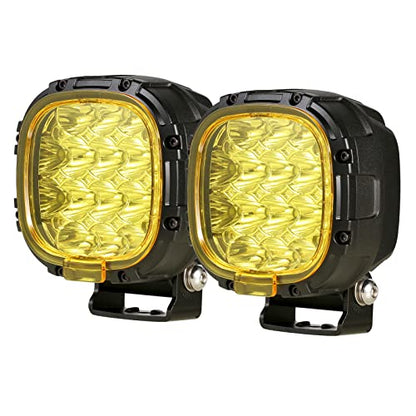 4" Round LED Offroad Lights Driving Offroad Pod Lights Fog Lights (White 6000K)