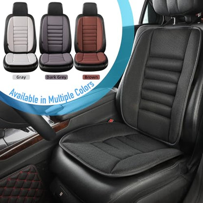 Car Seat Cushion with Back Support Pillow (Black)