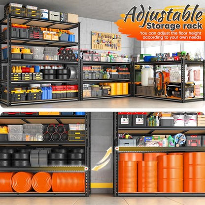 3080LBS Garage Shelving for Warehouse (48" W x 72" H x 24" D)