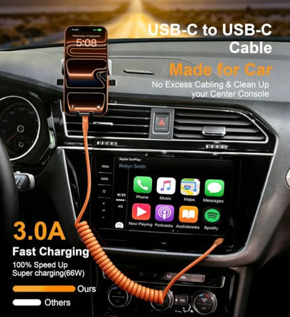 USB C to C Cable [3FT+6FT] (3FT+6FT / Orange)