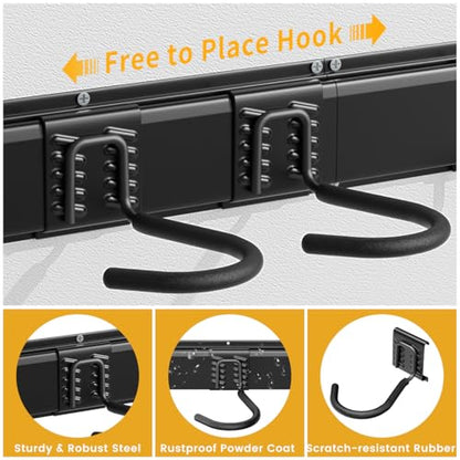 Bike Storage Rack 48Inch for 6 Bikes + 5 Helmets (V2 48inch|6 Bikes & 5 Helmet)