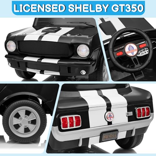 12V Licensed Shelby Electric Car for Kids (Black)