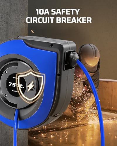 75FT Extension Cord Reel (Blue)