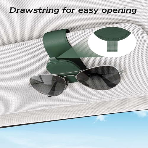 Magnetic Sunglass Holder for Car Visor (Grass Green)