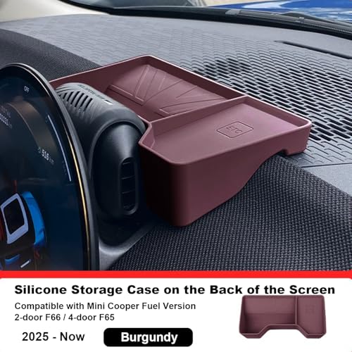 Car Center Console Organizer Tray Mat Scratch (Burgundy / Behind the Screen)
