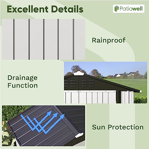 6x4 FT Outdoor Storage Shed (White / 6x4 FT)