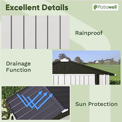 6x4 FT Outdoor Storage Shed (White / 6x4 FT)