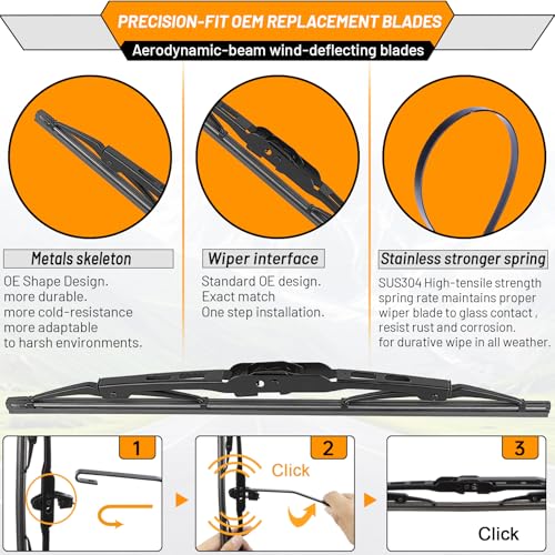 Windshield Wiper Blade Replacement for Chevy Trax Buick Encore (26"+14"+10")