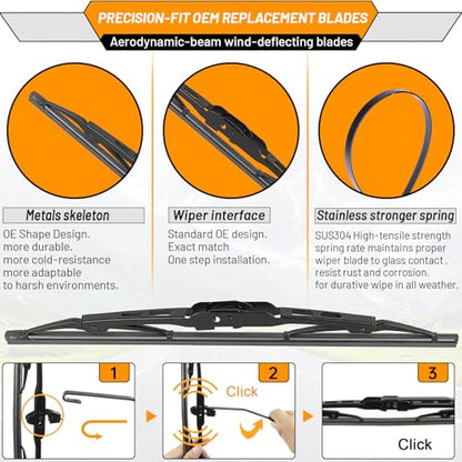 Windshield Wiper Blade Replacement for Chevy Trax Buick Encore (26"+14"+10")
