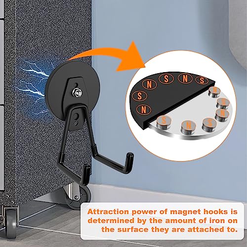 Strong Magnetic Hooks Heavy Duty (Black Hooks)
