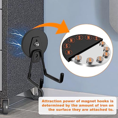 Strong Magnetic Hooks Heavy Duty (Black Hooks)