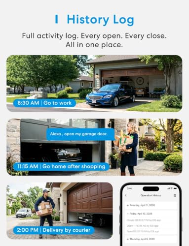 Smart WiFi Garage Door Opener Remote Work with Alexa and Google (MSG100)