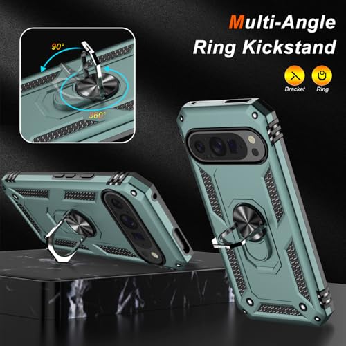 for Google Pixel 9 Pro XL Case with Screen Protector (Pine Green / Google Pixel 9 Pro XL)