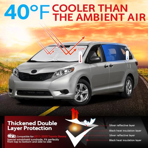 Windshield Sun Shade for 2011 (for 2011-2020 Sienna)