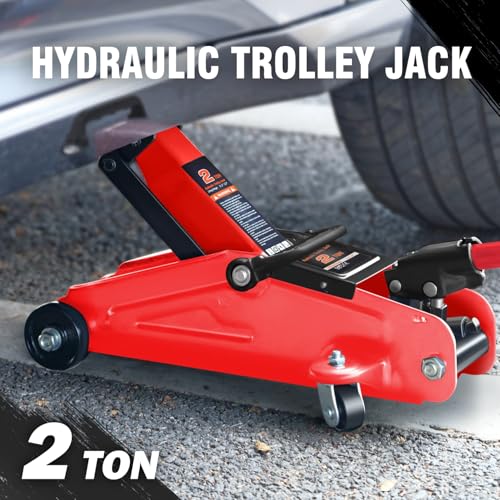 2 Ton Low Profile Hydraulic Floor Jack (Red / 2 ton)
