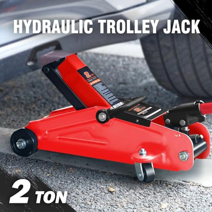 2 Ton Low Profile Hydraulic Floor Jack (Red / 2 ton)