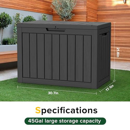 45 Gallon Resin Deck Box (Black / 45 Gallon)