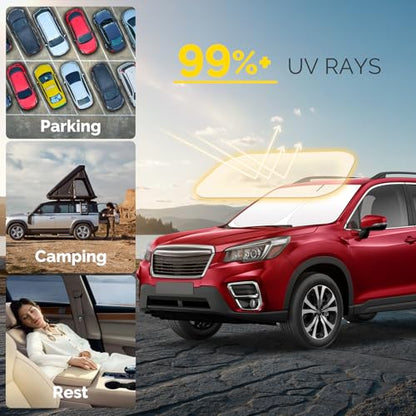 Car Windshield Sun Shade for Subaru Forester Accessories 2019 (For 2019-2026 Subaru Forester)