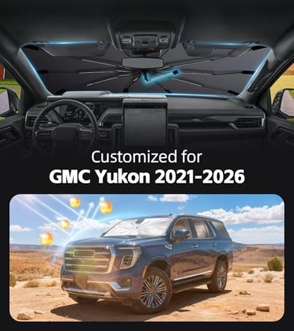 Windshield Sun Shade for GMC Yukon 2021 (Fit for GMC Yukon 2021-2026)