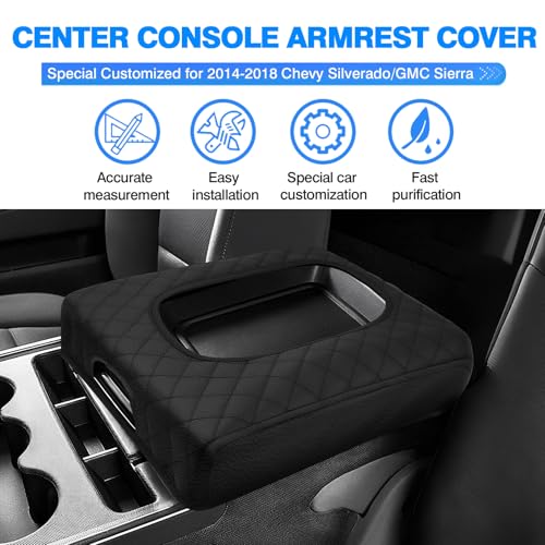 Center Console Cover for 2014 (3)14-18|Silverado&Sierra|Jump Seat,Diamond,Regular)
