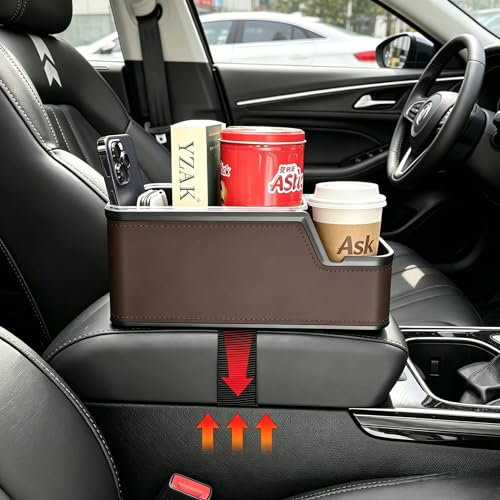 Car Seat Organizer with Compartments (Brown)