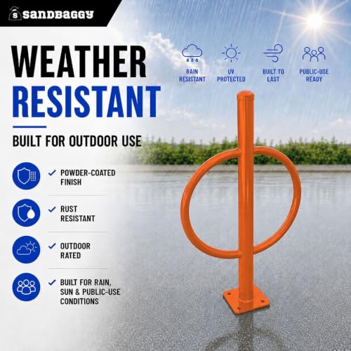 Post and Ring Bike Rack (Orange)