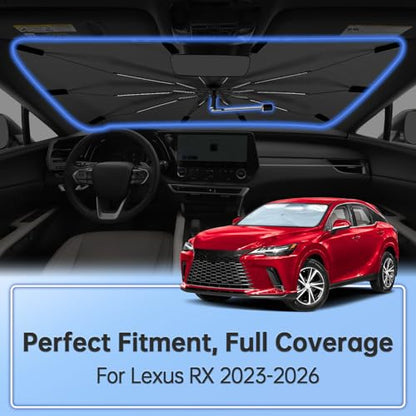 Windshield Sun Shade Umbrella for Lexus RX 2023 (for Lexus RX 2023-2026)