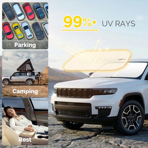 Windshield Sun Shade for 2014 (For 2014-2026 Jeep Cherokee)