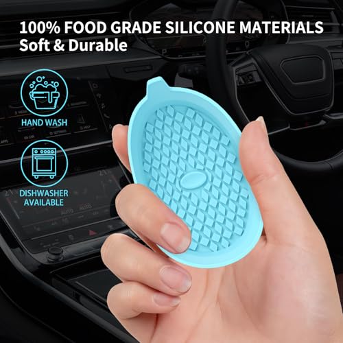 Car Cup Holder Coasters [4 Pack] Silicone Cups Mats (4pack-sky Blue)