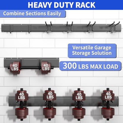Garage Tool Organizer Wall Mount (32" - 6 Hooks)