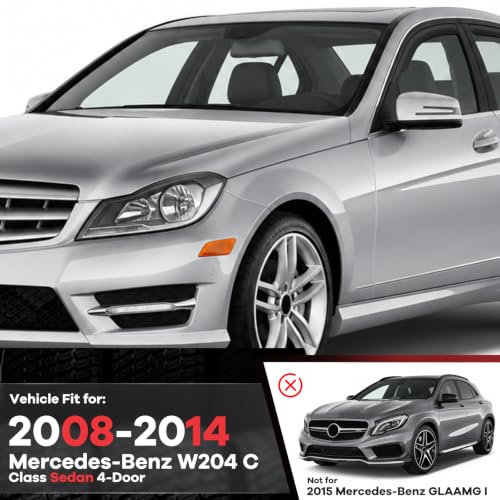 in Channel Rain Guards Fit for Mercedes (For 2008-2014 W204 C Class Sedan)