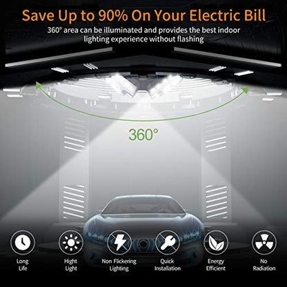 KERNOWO LED Garage Lights (Black)