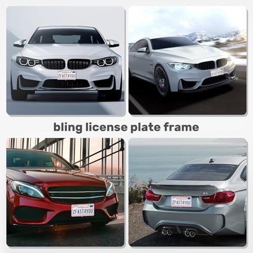 2 Pack License Plate Frames for Women (Pink (2PCS))