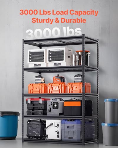 Storage Shelves (Black / 24" D x 48" W x 72" H)