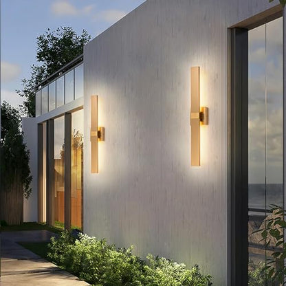 Modern LED Outdoor Wall Sconce 27.2" Gold Outdoor Wall Lights Exterior (Gold / 27.2 inch-1 Pack)